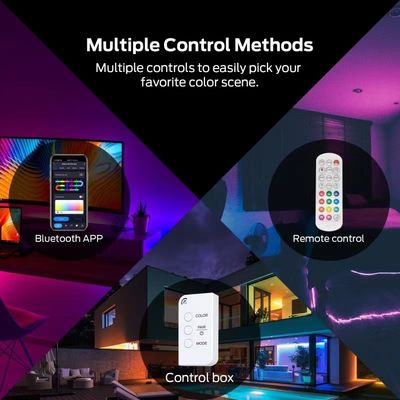 5m Smart LED Light Strip Remote Control Sinkronisasi Ke Musik Beralamat SMD5050 Dream Color