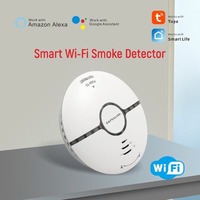 Kontrol Aplikasi Tuya Fotolistrik Optik WIFI Detektor Asap Cerdas Untuk Keamanan Rumah