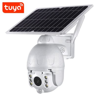 TUYA Smart 2MP Panel Surya PTZ IP Dome Kamera WIFI PIR IP66 1080P HD Baterai