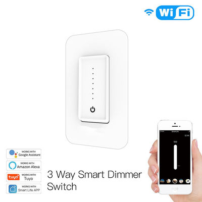 Kontrol Suara Putih 3 Way Wifi Smart Dimmer Switch