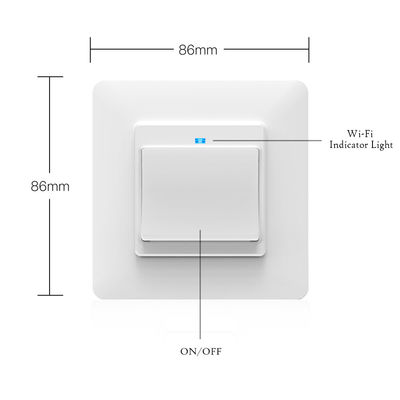 EU UK Standard Tuya Smart Life WiFi Light Switch 10A 1 Gang Light Switch Dengan Indikator LED