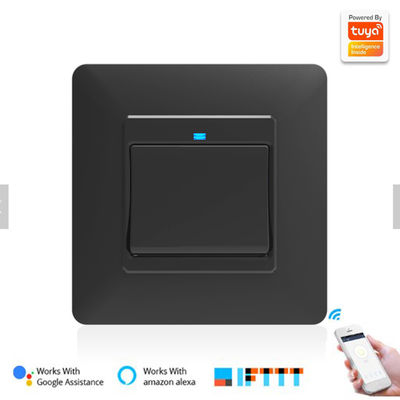 Tuya Light 1 Gang Push Button Smart Wifi Wall Switch OEM Kompatibel Dengan Alexa / Google Home