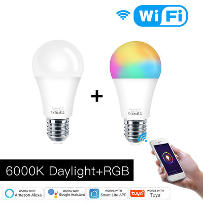 Tidak Diperlukan Hub 5ghz Smart Bulb LED RGBW Perubahan Warna Kompatibel Dengan Alexa Dan Google Home