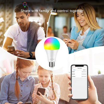 Dimmable E26 Smart WiFi LED Bulbs Bekerja dengan Alexa Google Home 2700K-6500K RGBWW