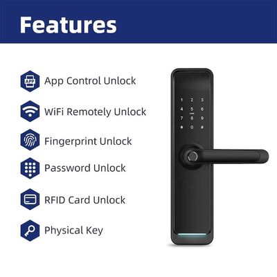 Kata Sandi Aman FPC Fingerprint Smart Digital Keypad Door Lock IP65