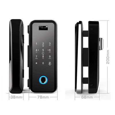 SHUWEI Sandi Kartu IC Wifi Kunci Pintu Geser WiFi Kunci Pintu Kaca Elektronik