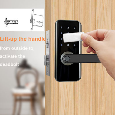 Keamanan Rumah Sidik Jari Smart Wifi Door Lock Keyless Entry Door Lock Dengan Keypad IC Card For