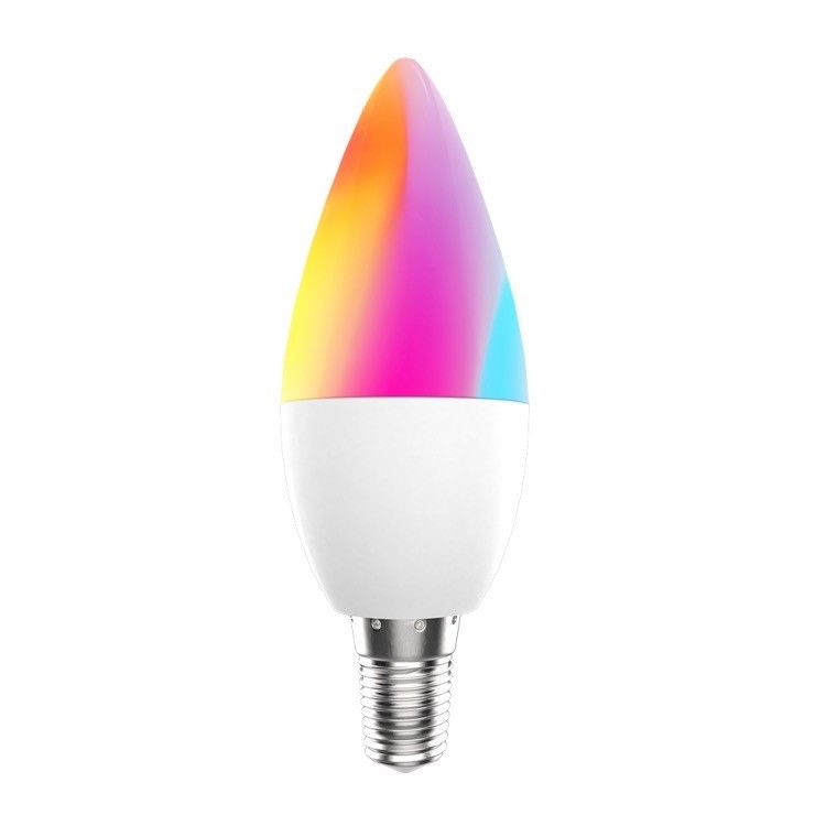 Tuya AC100V 240V Kontrol Suara Bola Lampu 4.5W 350LM 2700K-6500K Dimmable Multicolor